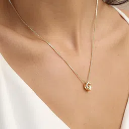 ARISTAL Jewellery G-Letter Gold-Plated Pendant image 4