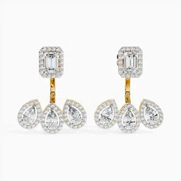 VALANOVA 14Kt Gold Diamond Studded Earrings - 4.80 g-picture-22