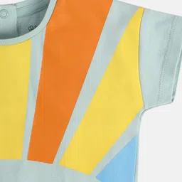 MINI KLUB Cotton Half Sleeves Abstract Printed Top - Grey image 5