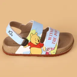 Babyoye Disney Sandals with Velcro Closure & Winnie The Pooh Print - White image 4