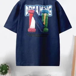 CODEZ Boys Pack Of 2 Printed Round Neck Drop-Shoulder Sleeves Cotton Oversized T-shirts image 2