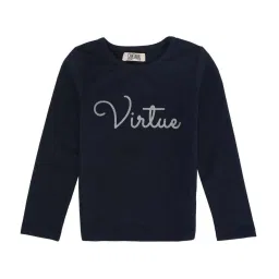 Cantabil Kids Navy Printed Full Sleeves Top image 1