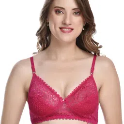 AROUSY Pink Self Pattern Bra Panty Set - Pack Of 2 image 5