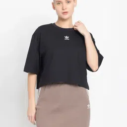 Adidas Originals Black ESS Crop Top-image-77