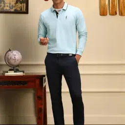 Peter England Blue Regular Fit Printed Sports T-Shirt image 5