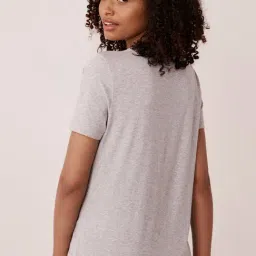 La Vie En Rose Grey Cotton Printed T-Shirt image 2