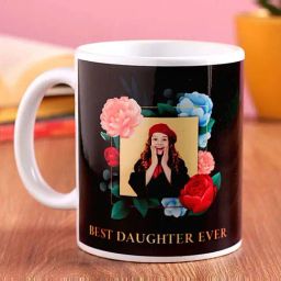FNP Multicolor Ceramic Best Daughter Personalised Mug (325ml)-picture-44