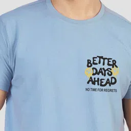 Greylongg Men Solid Round Neck Cotton T-shirt image 2