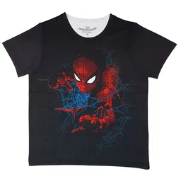 Marvel by Wear Your Mind Boys Black & White Printed Round Neck T-shirt-picture-10