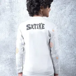 Crimsoune Club Boys Grey Printed Sweatshirt-picture-36