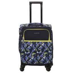 Nasher Miles Bristol Expander Soft-Sided Polyester Cabin Luggage Blue Green 20 inch |55cm Trolley Bag image 1