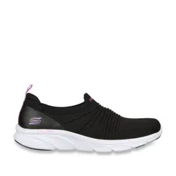 Skechers Women's D'LUX COMFORT-GLOW TIME Black White Casual Slip On Shoe-image-57