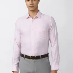 peter england Men Pink Slim Fit Formal Shirts-picture-14