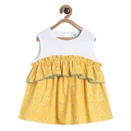 MINIKLUB Kids White & Yellow Cotton Printed Top image 1