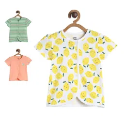 MINIKLUB Kids Multicolor Cotton Printed Top (Pack of 3) image 1