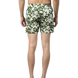 UnderJeans by Spykar Green Printed Boxers - Pack of 2 image 2