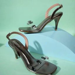 Mozafia Women's Metallic Back Strap Stilettos-picture-18