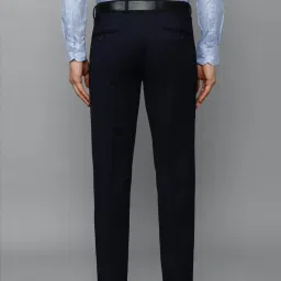 Louis Philippe Permapress Navy Regular Fit Trousers image 2
