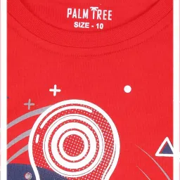 Palm Tree by Gini & Jony Kids Red Printed T-Shirt image 3