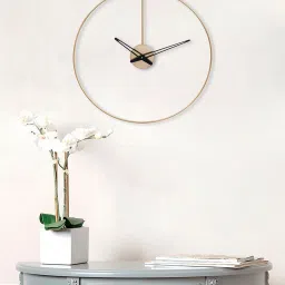 CHRONIKLE Classic Round Gold Iron Wall Clock image 1