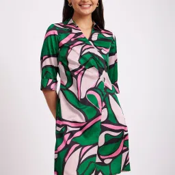 Fablestreet Multicolor Printed Shift Dress image 1