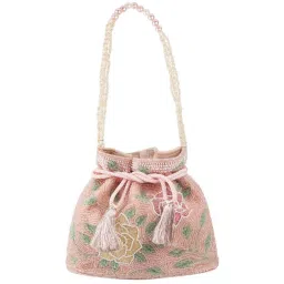 Metro Peach Embellished Potli image 1