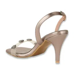 Mozafia Women's Metallic Back Strap Stilettos image 5