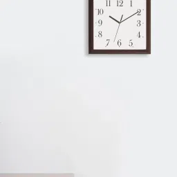 CHRONIKLE Elegant Square Rosewood Brown Wood Wall Clock image 1