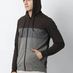 Louis Philippe Multicolor Full Sleeves Hooded Sweatshirt image 3