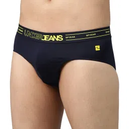 UnderJeans by Spykar Navy Briefs - Pack of 2 image 3