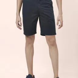 People by Pantaloons Navy Cotton Regular Fit Shorts image 1