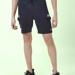 Ajile by Pantaloons Navy Slim Fit Printed Shorts image 1