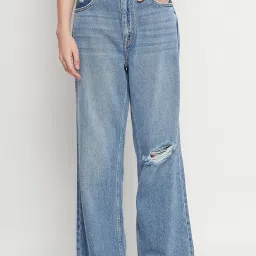 Camla Blue Distressed Mid rise Jeans image 1