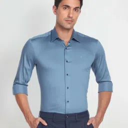 Arrow New York Blue Slim Fit Shirt image 1