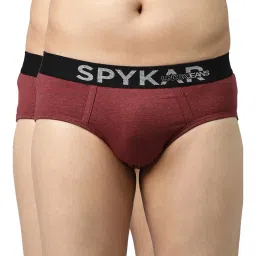 UnderJeans by Spykar Red Briefs - Pack of 2 image 1