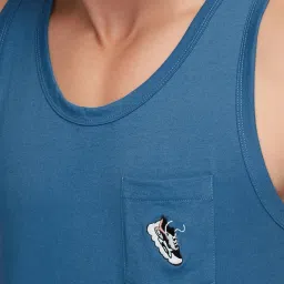 XYXX Blue & Black Regular Fit Vest - Pack of 3 image 4