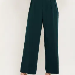 Camla Green Relaxed Fit Mid rise Trousers image 1