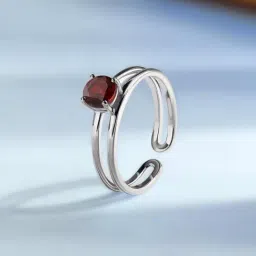 Ornate Jewels 925 Sterling Silver Red Ring for Women-picture-14