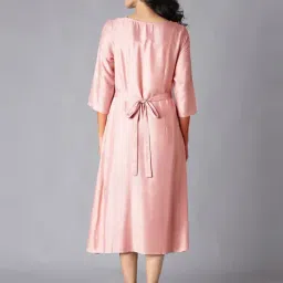 W Pink Floral Print A-Line Dress image 2