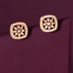 Fida American Diamond White Stud Earrings image 1