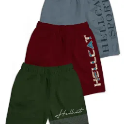 HELLCAT Kids Multicolor Printed Shorts (Pack Of 3) image 1