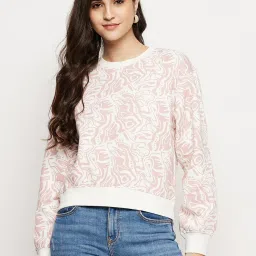 MADAME Pink Printed Sweatshirt image 1