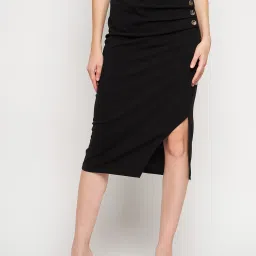 MADAME Black Midi Skirt image 1