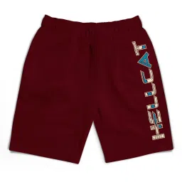 HELLCAT Kids Maroon Printed Shorts image 1
