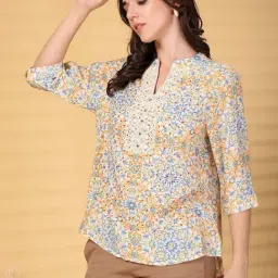 Gipsy Multicolor Regular Fit Printed Top image 3