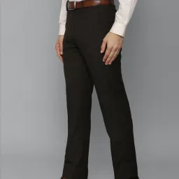 Louis Philippe Brown Slim Fit Checks Trousers image 3