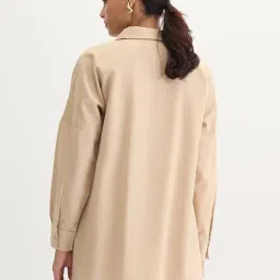 FEMMELLA Beige Relaxed Fit Solid Tunic image 2