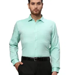 Park Avenue Green Slim Fit Self Design Shirt-picture-40
