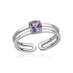 Ornate Jewels 925 Sterling Silver Purple Ring for Women image 2