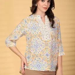 Gipsy Multicolor Regular Fit Printed Top image 4